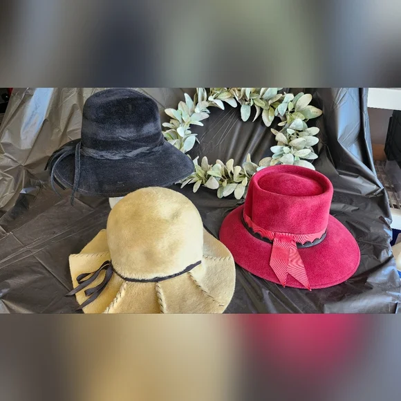 3 Vintage Felt Hats - Picture 2 of 6